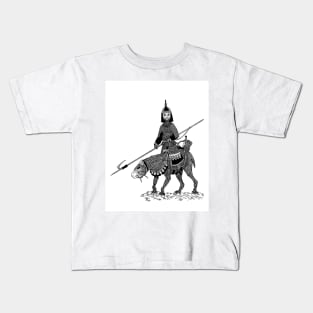 Heavy cavalryman of the Golden Khaganate. Kids T-Shirt